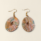Marble Textured Fan Drop Earrings