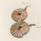 Marble Textured Fan Drop Earrings