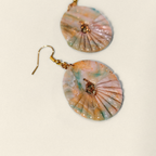 Marble Textured Fan Drop Earrings