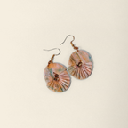 Marble Textured Fan Drop Earrings
