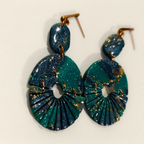 Marble Textured Fan Drop Earrings