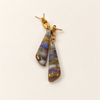 Purple triangle polymer clay earrings by ToBe – photo 3