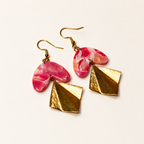 Pink heart polymer clay earrings by ToBe – photo 3