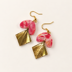 Pink heart polymer clay earrings by ToBe – photo 5