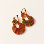 Translucent multicolor polymer clay earrings by ToBe