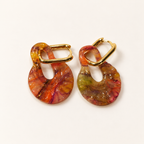 Translucent multicolor polymer clay earrings by ToBe – photo 3